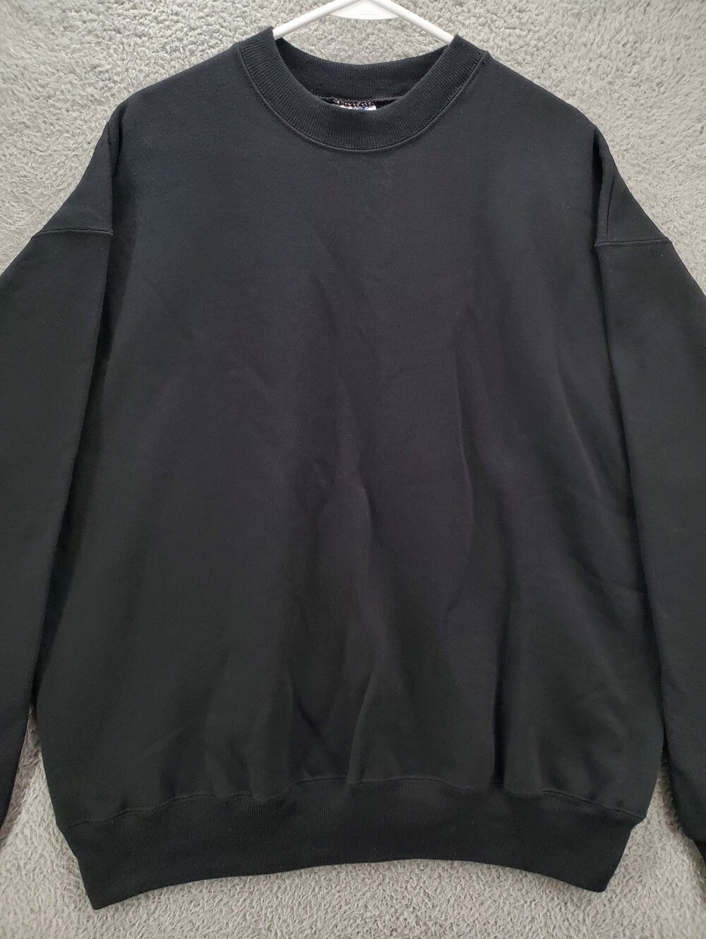 Vintage Hanes Crewneck Sweatshirt Size XL Black Blank - Picture 3 of 5